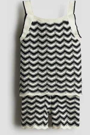 H&M 2-piece cotton pointelle-knit set