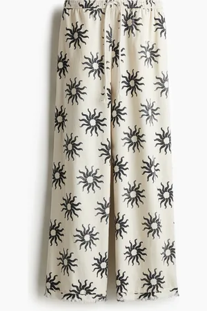 H&M Linen-blend drawstring trousers