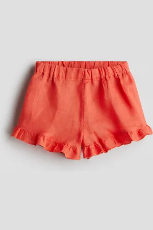 H&M Frilled linen shorts