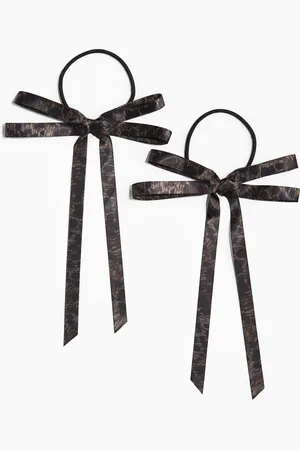 H&M 2-pack bow-detail hair elastics