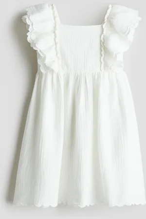 H&M Scalloped-trim dress