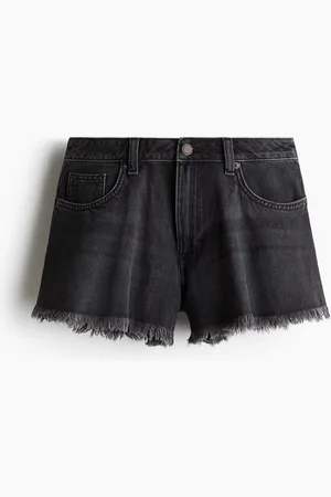 H&M Frayed-edge denim shorts