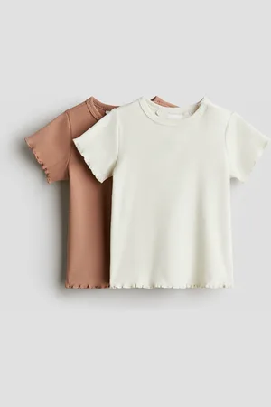 H&M 2-pack ribbed cotton tops