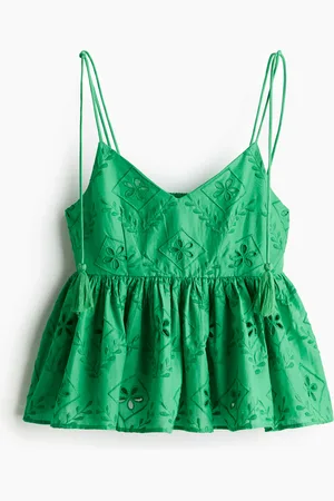 H&M Broderie anglaise strappy top