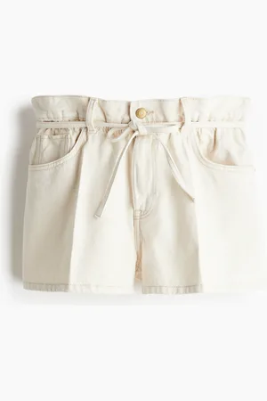 H&M High Rise Paper bag denim shorts