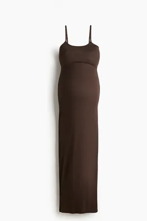 H&M MAMA Rib-knit strappy dress