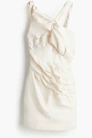 H&M Asymmetric linen mini dress