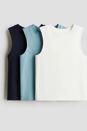 H&M 3-pack cotton jersey vest tops