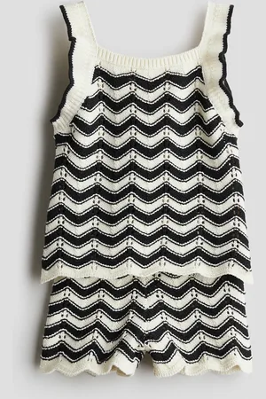 H&M 2-piece cotton pointelle-knit set
