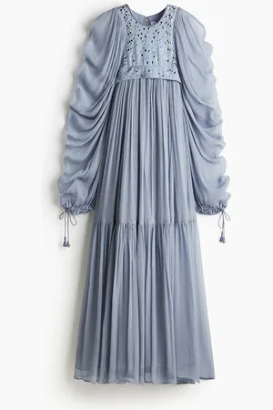 H&M Rhinestone-embellished chiffon dress