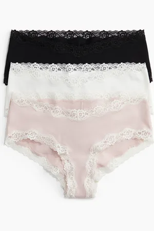 H&M MAMA 3-pack lace-trimmed cotton hipster briefs