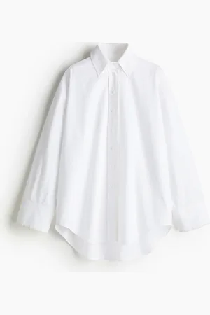 H&M Stitching-detail cotton shirt