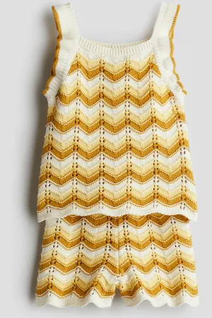 H&M 2-piece cotton pointelle-knit set