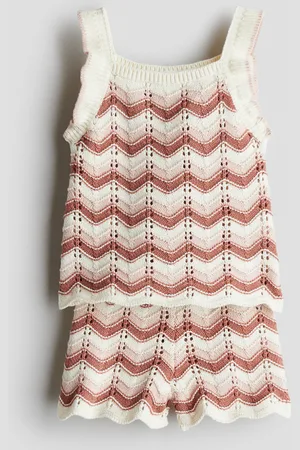 H&M 2-piece cotton pointelle-knit set