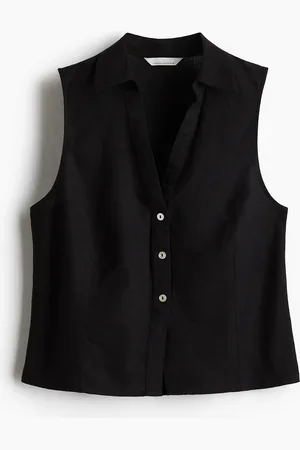 H&M Linen-blend sleeveless shirt