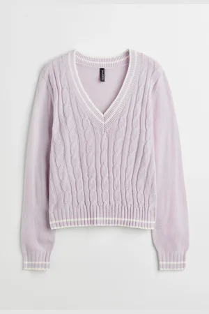 H&M V-neck cable-knit jumper