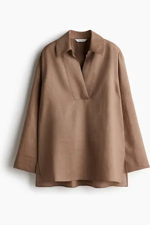 H&M Ramie popover shirt