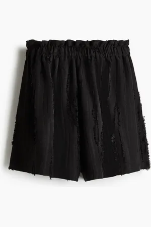 H&M Frayed paper bag shorts