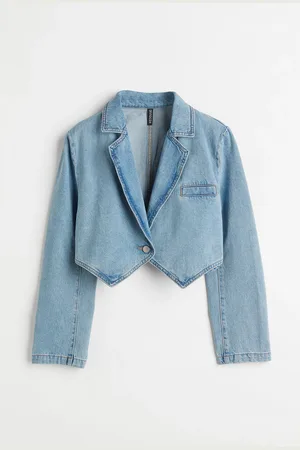 H&M Cropped denim blazer