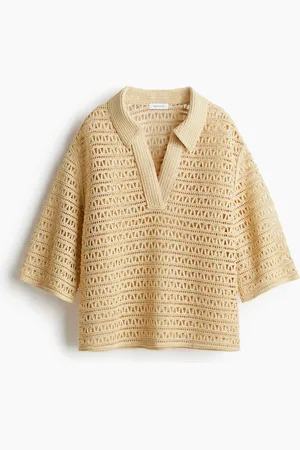 H&M Crochet-look popover shirt