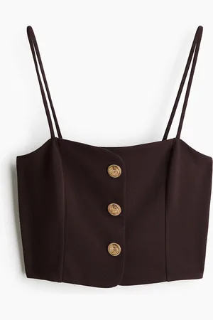 H&M Cropped strappy top
