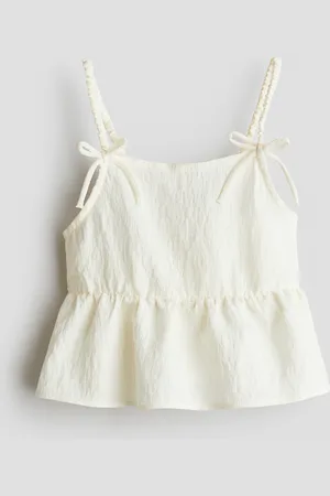 H&M Bow-detail peplum top