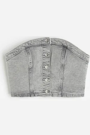 H&M Denim bustier top
