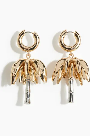 H&M Palm tree-pendant earrings