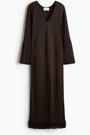 H&M Fringe-trimmed kaftan dress