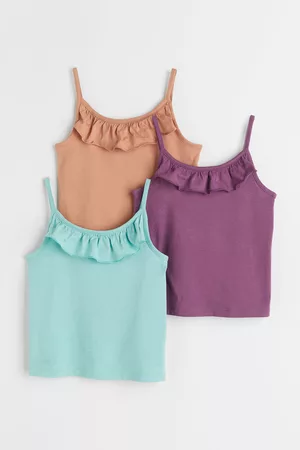 H&M 3-pack cotton strappy tops