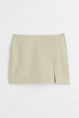 H&M Short linen-blend skirt