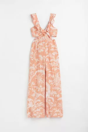 H&M Cut-out flounce-trimmed jumpsuit