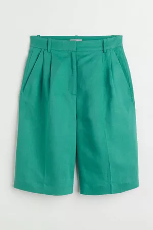 H&M Linen-blend Bermuda shorts