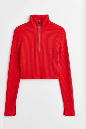 H&M Zip-top rib-knit top