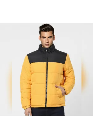 Men's Down Jacket Short Tooling High School Students Loose Winter Jacket,  Yellow, Medium : Amazon.ca: Clothing, Shoes & Accessories