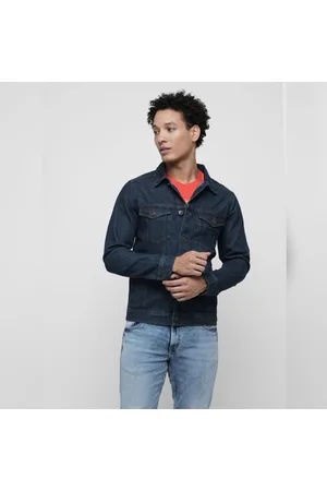 Jack & Jones Denim Jacket 100% Cotton Long Sleeve For Men Blue Denim | eBay