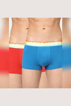 JACK & JONES Pack Of 2 Blue & Red Trunks