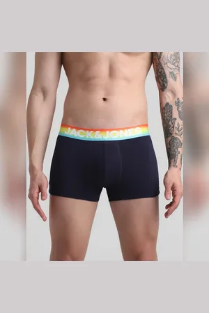 JACK & JONES Navy Blue Logo Print Trunks