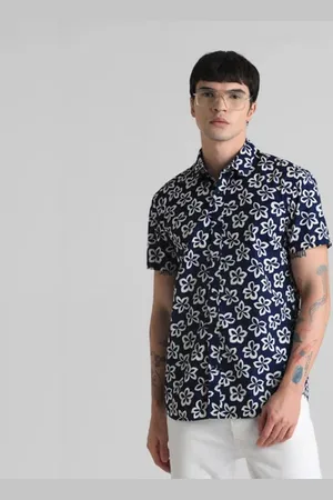 JACK & JONES Dark Blue Floral Print Shirt