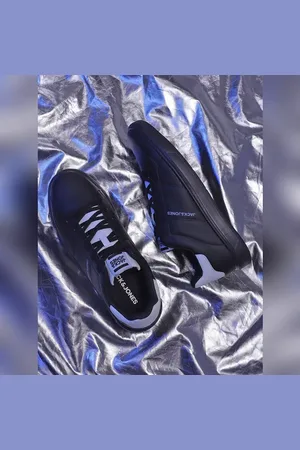 JACK & JONES Black PU Skater Sneakers