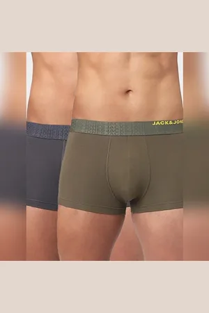 JACK & JONES Pack Of 2 Green & Grey Trunks