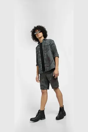 JACK & JONES Grey Low Rise Floral Co-ord Set Shorts