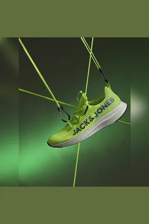 JACK & JONES Light Green Abstract Print Sneakers
