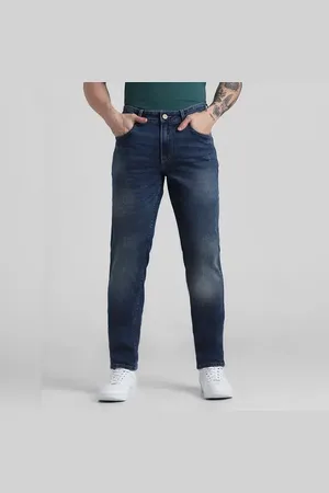 JACK & JONES Dark Blue Low Rise Washed Ben Skinny Jeans