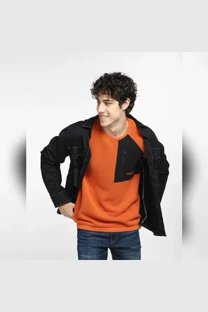 JACK & JONES Orange Zip Detail Pullover