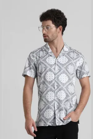 JACK & JONES White Abstract Print Shirt