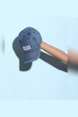 JACK & JONES Boys Blue Logo Print Denim Cap