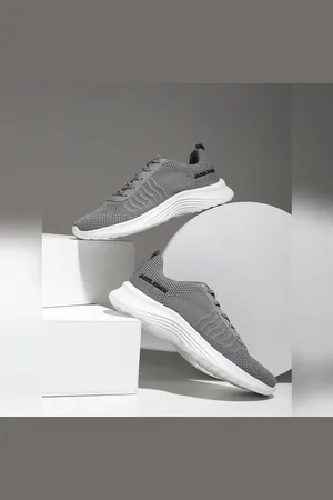JACK & JONES Grey Mesh Lace-Up Sneakers