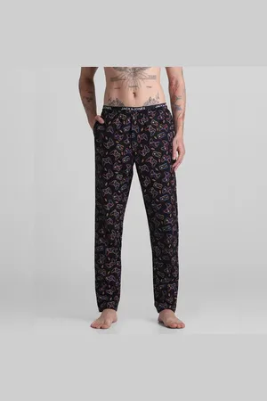 JACK & JONES Black Printed Cotton Pyjamas