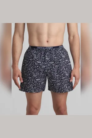 JACK & JONES Navy Blue Printed Boxers